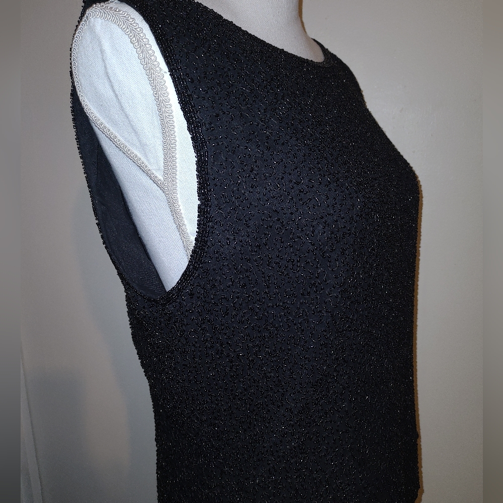 Beaded Sleeveless Shell Top